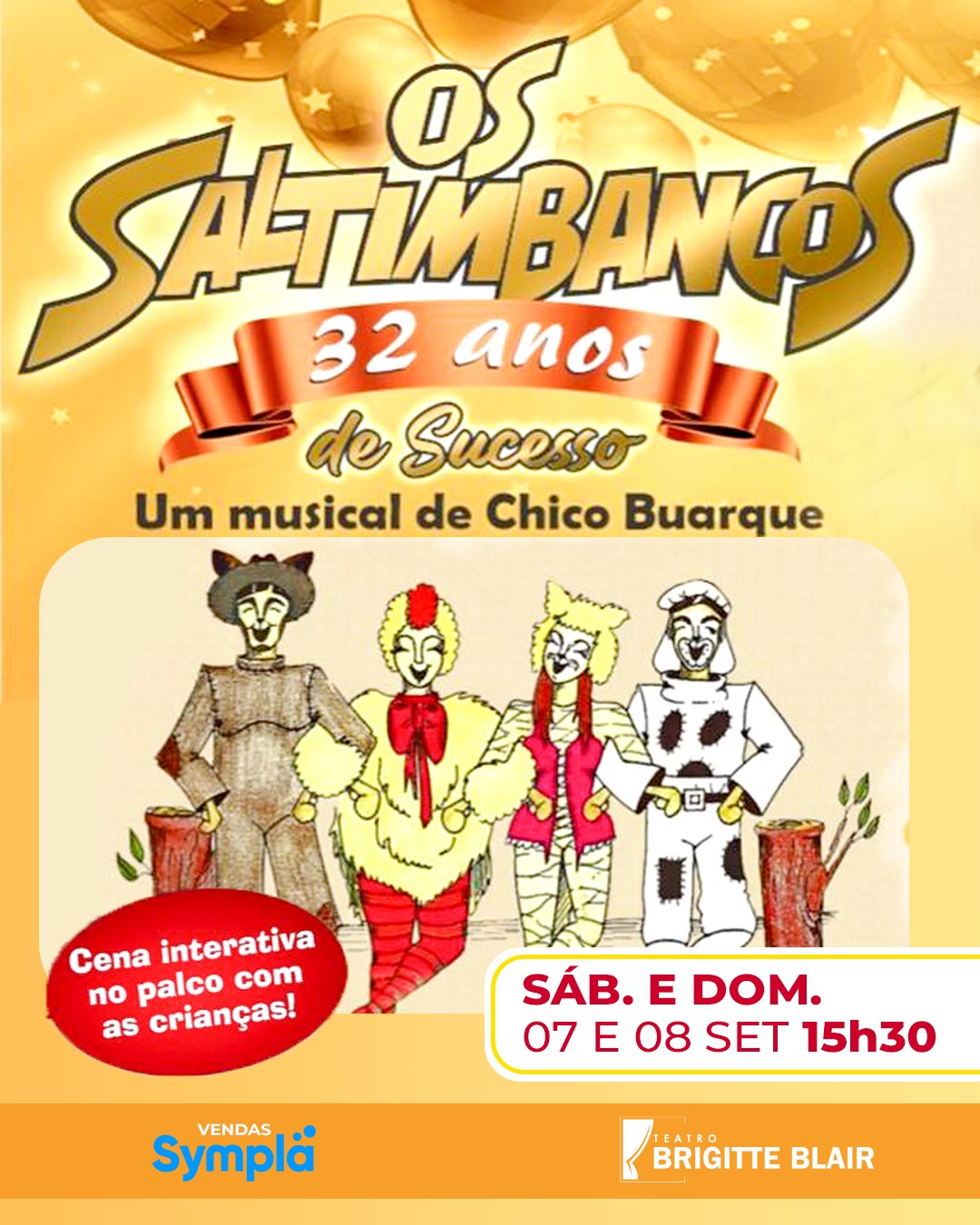 Neste final de semana, temos essa estreia imperdível!  O musical infantil *Os Saltimbancos* de Chico Buarque estrelado pela talentosa Maria Lúcia Prioli e um grande elenco!  Não percam esse musical incrível para a criançada!  🌐 tbbteatro.com/programacao Endereço: Rua Miguel Lemos, 51-H, Copacabana/RJ.....#teatrobrigitteblair #brigitteblair #teatrorj #copacabana #riodejaneiro #teatrocopacabana #arterj #culturarj #passeioculturalrj #oquefazernorio #oquefazeremcopacabana #copacabanacultural #teatrobrigiteblair#MusicalInfantil #ossaltimbancosoficial #diversãogarantida